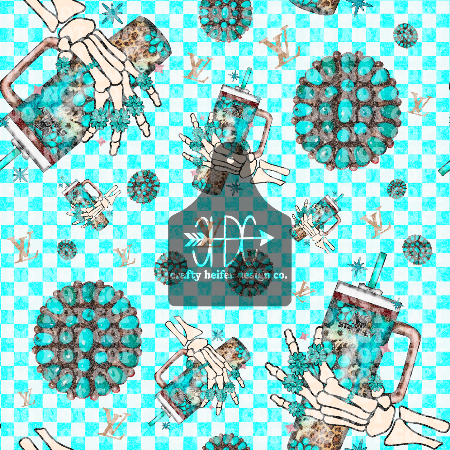 Boujee Western Stanleys // SEAMLESS PATTERN