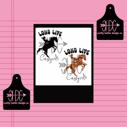 Long Live Cowgirls SET OF 2 // PNG