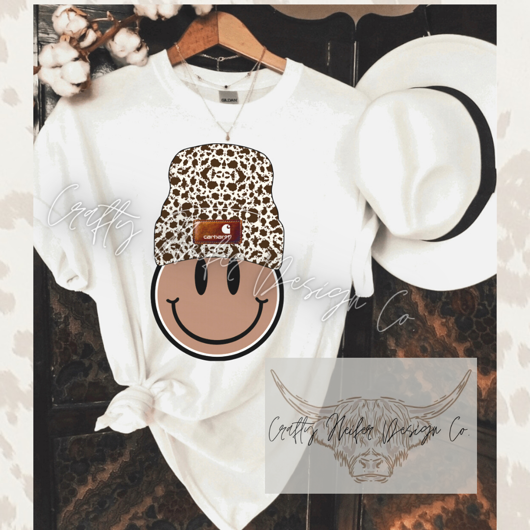 Cow Beanie Smiley (tee, sweatshirt, or hoodie)