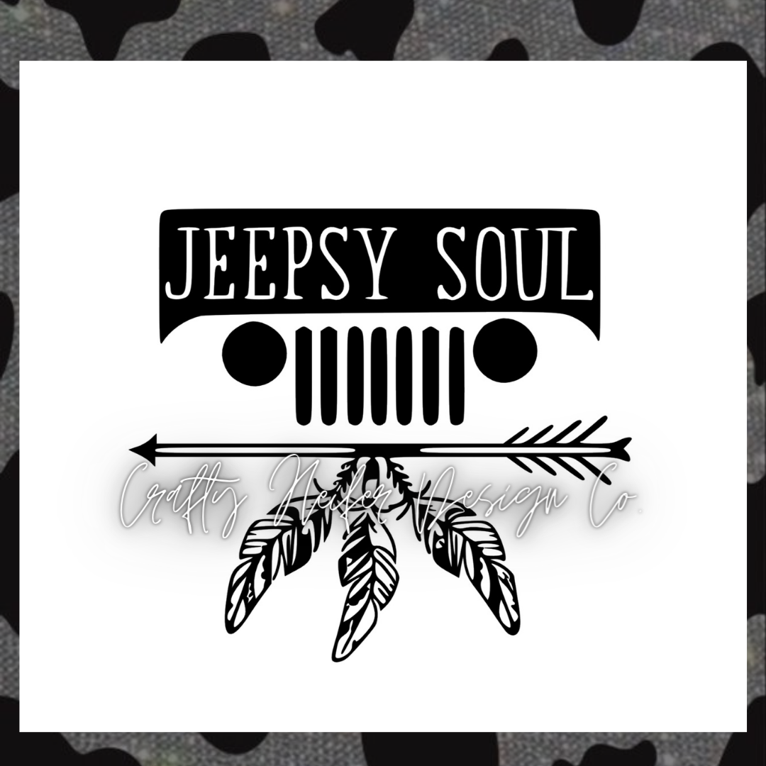 Jeepsy Soul Tee (with feathers)